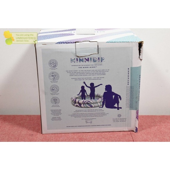 MINNIDIP Inflatable Kid's Swim Pool Minni-Minni Gradient Splash 4'x1' Pack Wear - Picture 5 of 6